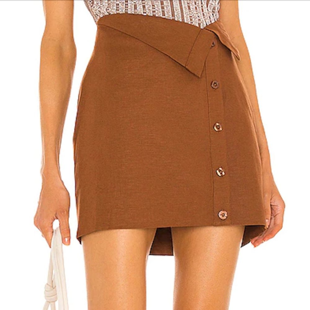 Brown mini skirt